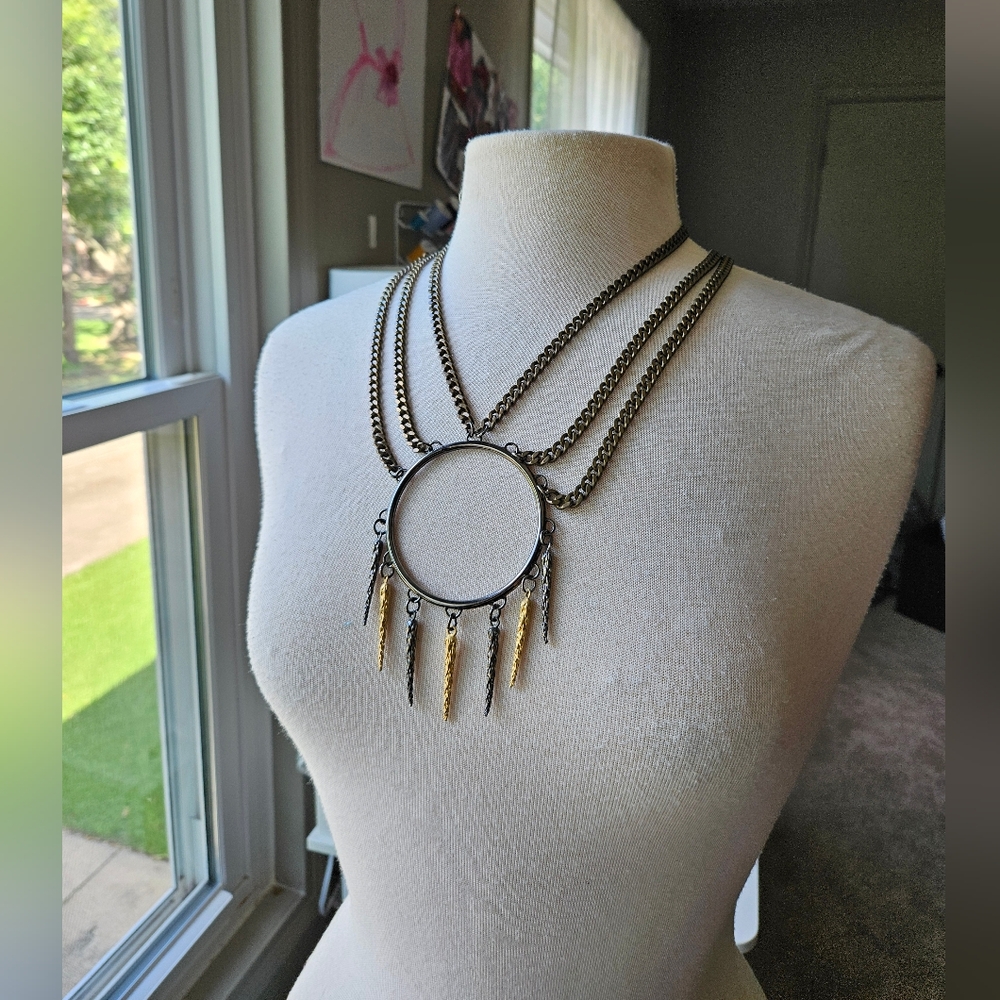 Fallon Chain link spike necklace